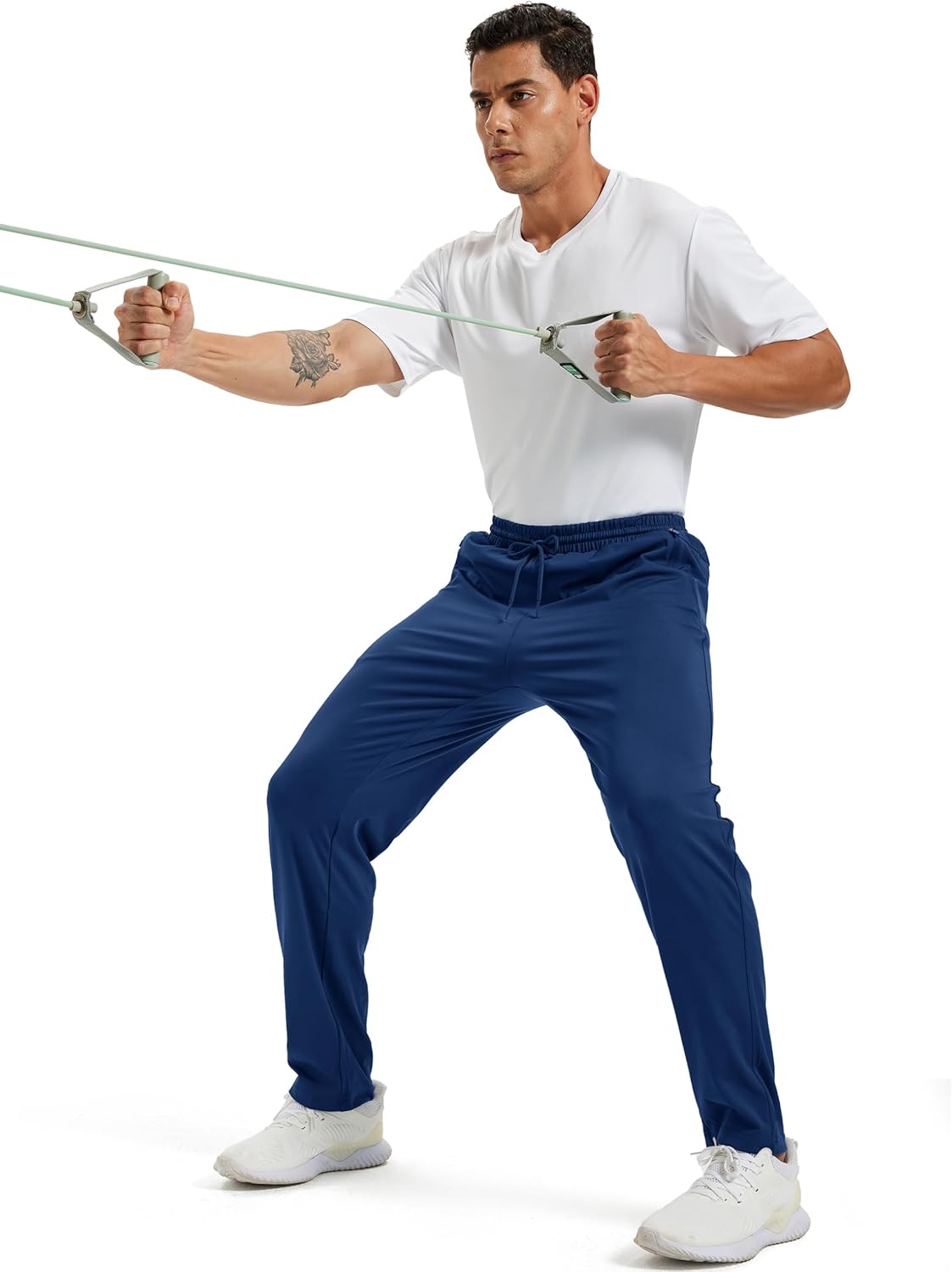 MAGCOMSEN Men's Athletic Pants with Zipper Pockets Lightweight Tapered Joggers Breathable for Workout Running Travel - Image 6