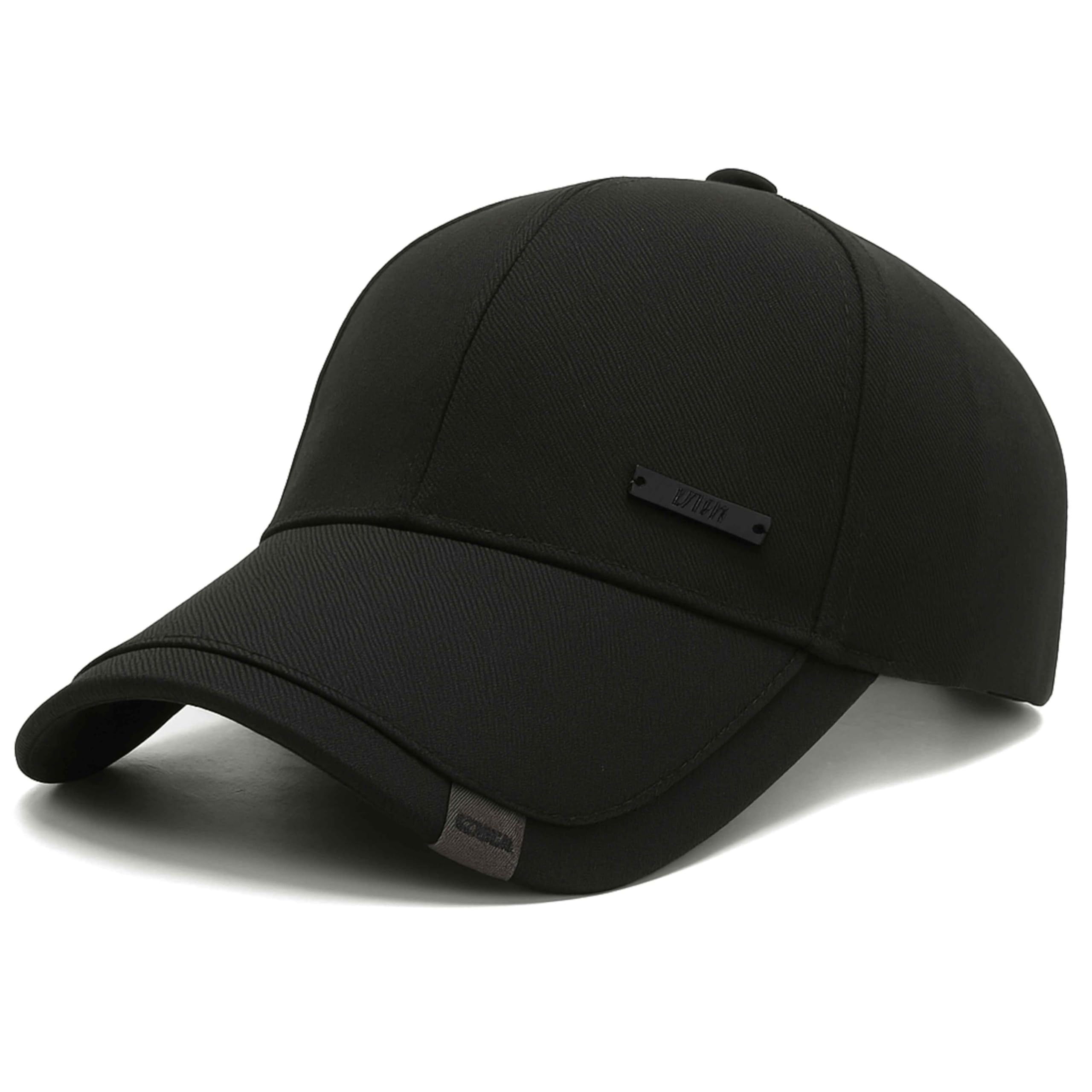 Aepigo Hat for Men Woman Sports Cap Sun Hat Quick Drying Soft Polyester Fiber Adjustable for Men and Women Black-image-3