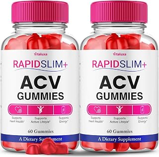 (2 Pack) Rapid Slim ACV Gummies, RapidSlim + ACV Gummies Dietary Supplement for Loss Support Wait Natural Premium Keto+ACV Maximum Strength Blend, RapidSlimming Plus Advanced Formula Reviews (120 Ct)