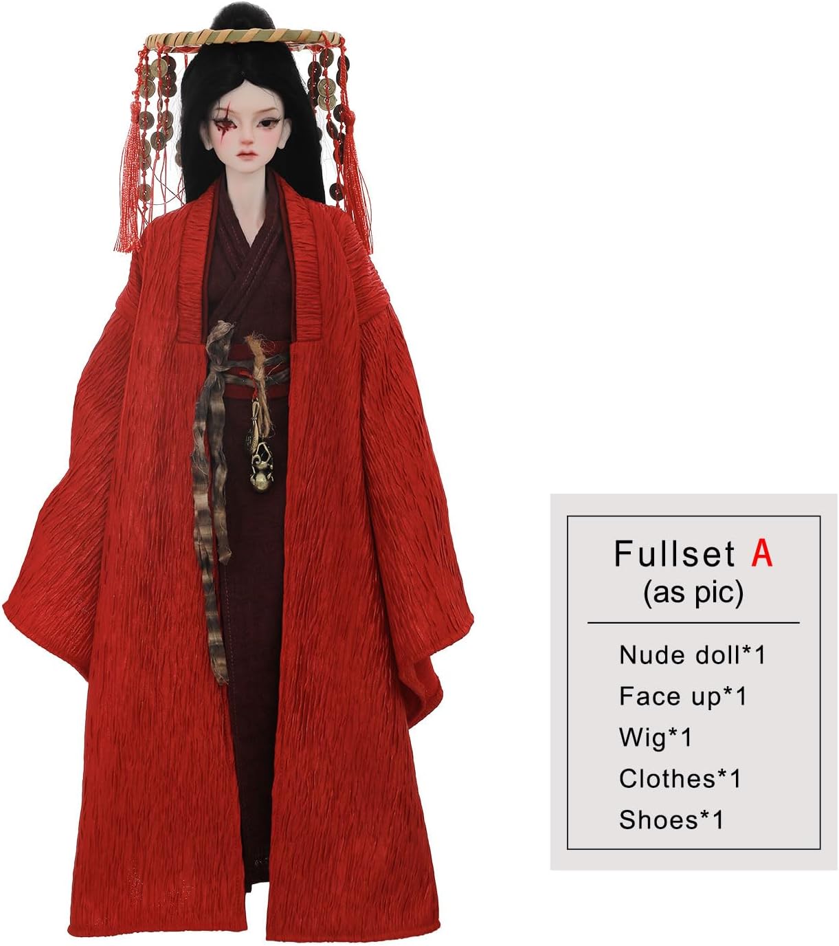 Oueneifs 1/4 Heyi Bjd Doll Fullset A with Chinese Ancient Taoist Style Resin Toy for 15+ Year Old