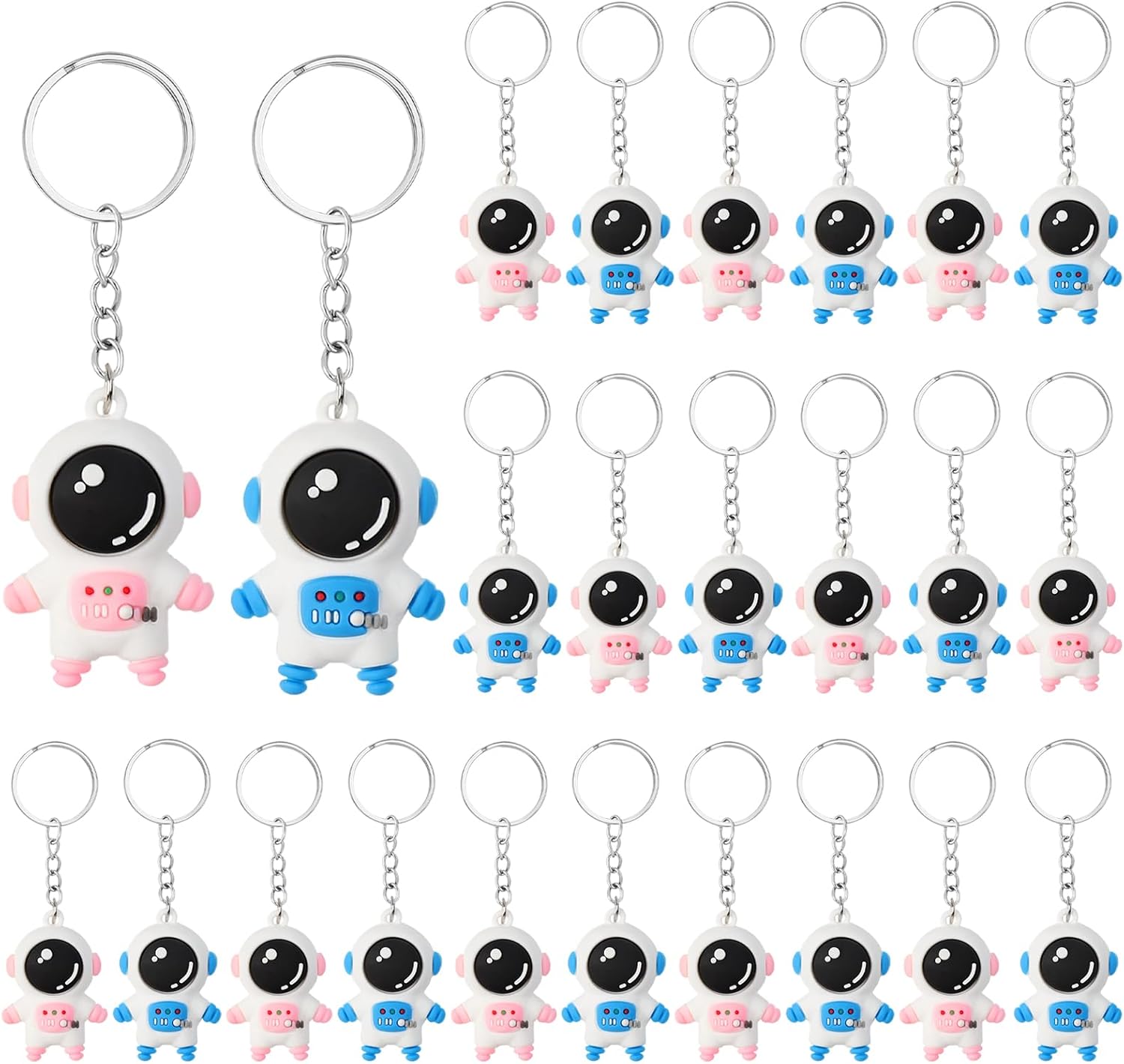 BLMHTWO 24PCS Astronaut Space Keychains, Space Themed Astronaut Party Favors Outer Party Favors Planet Keychain for School