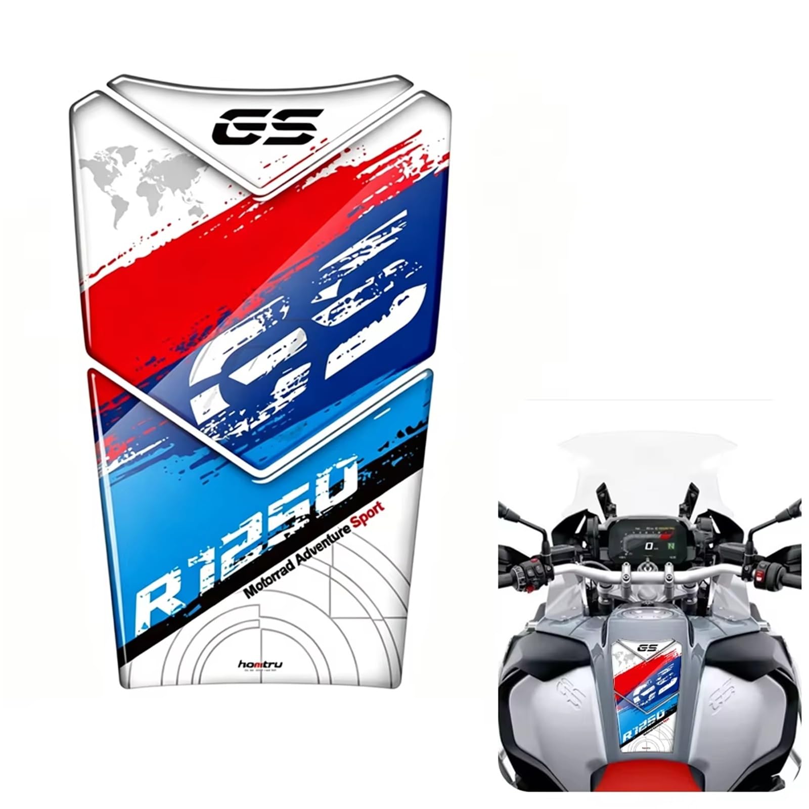 Dla BMW R 1250 GS ADV R1250GS Adventure 19-20 Naklejki Na Zbiornik Paliwa Motocykla 3D Naklejka Zbiornik Protector(B)