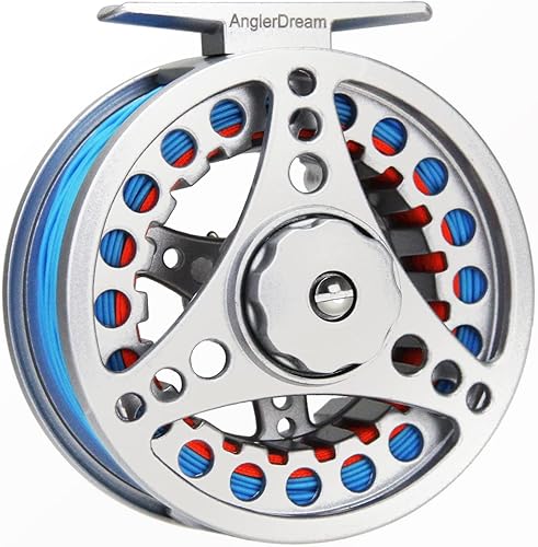 ANGLER DREAM Carrete de mosca (12WT 34WT 56WT 78WT) con línea Combo de aleación de aluminio Arbor grande Carretes de pesca con mosca Peso adelante