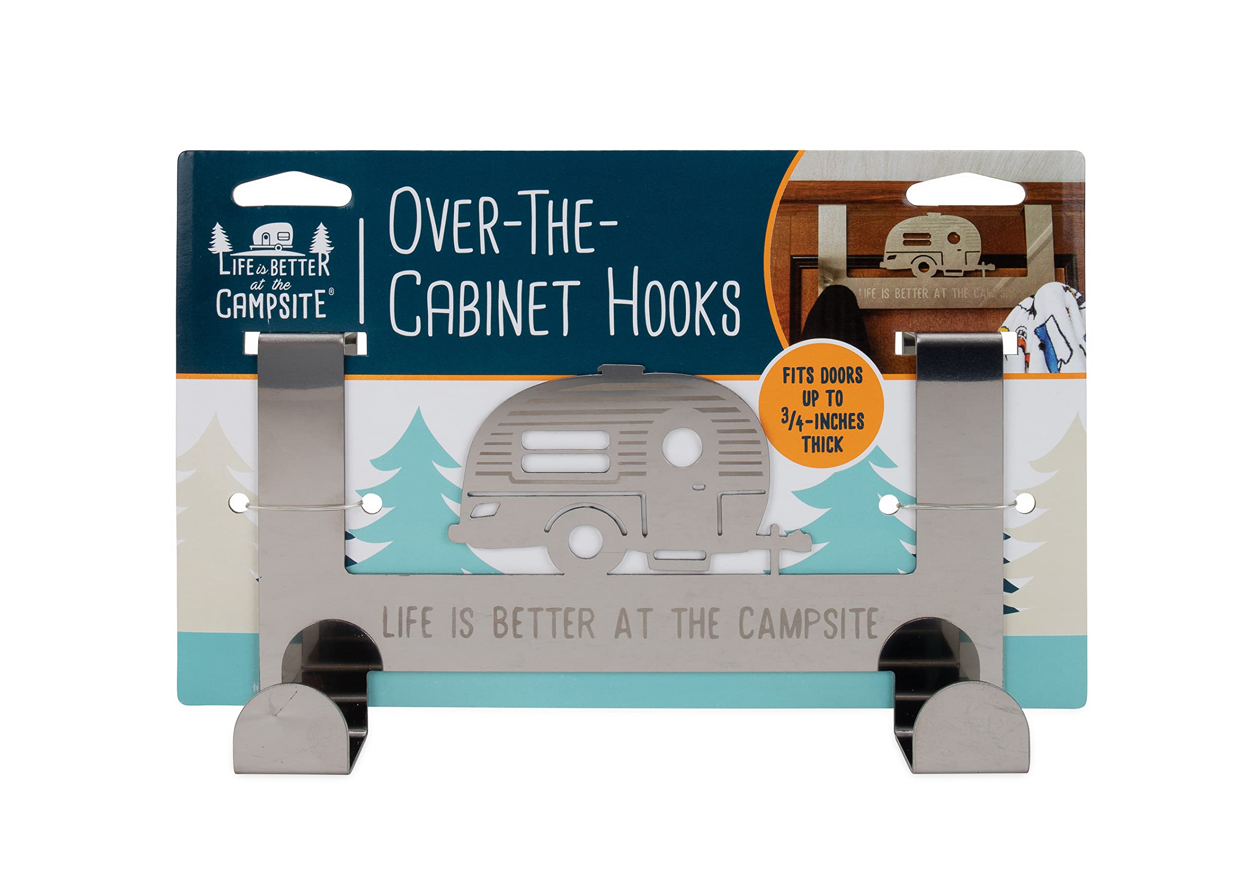 Camco Life Is Better At The Campsite – Lot De 2 Crochets Au-dessus De L'armoire