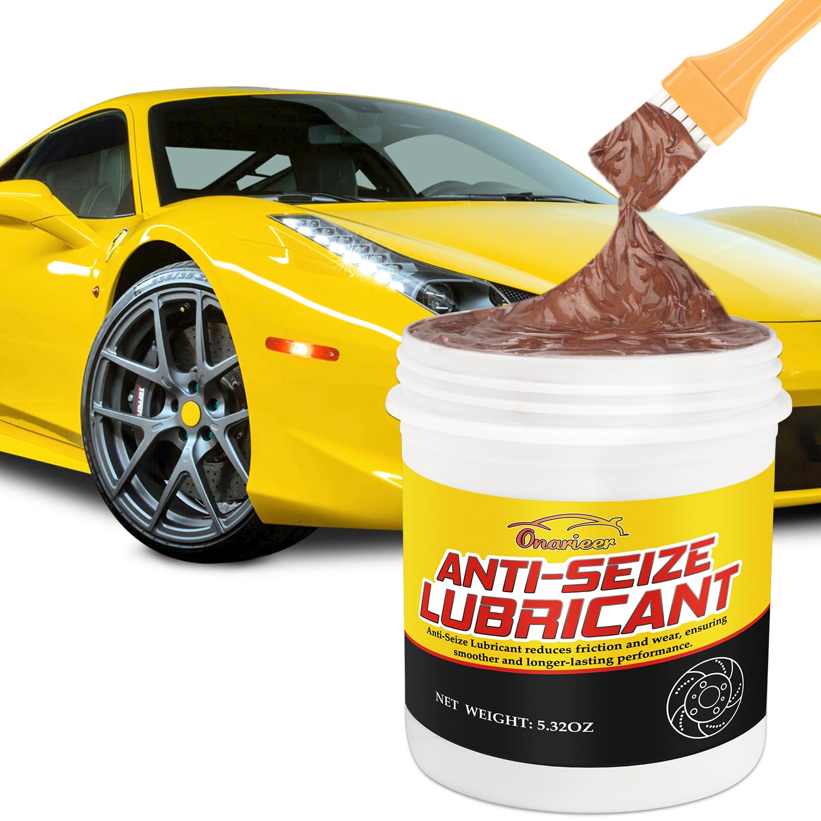 Anti Seize Copper Thread Lubricant with Brush, Prevent Seizing, Galling, Corrosion, Extend Component Life (1 Pack)