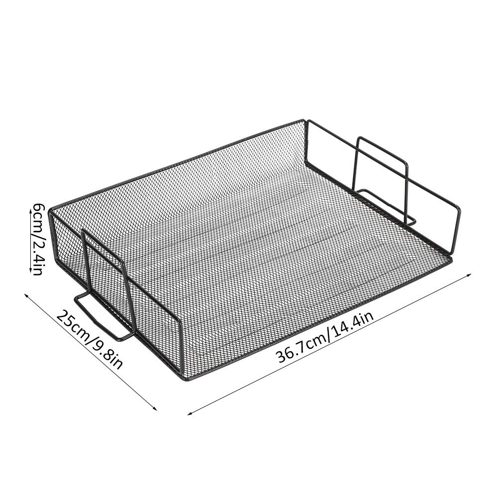 Letter Tray, Iron Desk Organizer with Lightweight Paper Holder for Desk for Document Rack