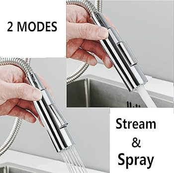 Testina Spray Rubinetto Cucina - 3 Funzioni, G1/2, Galvanizzata