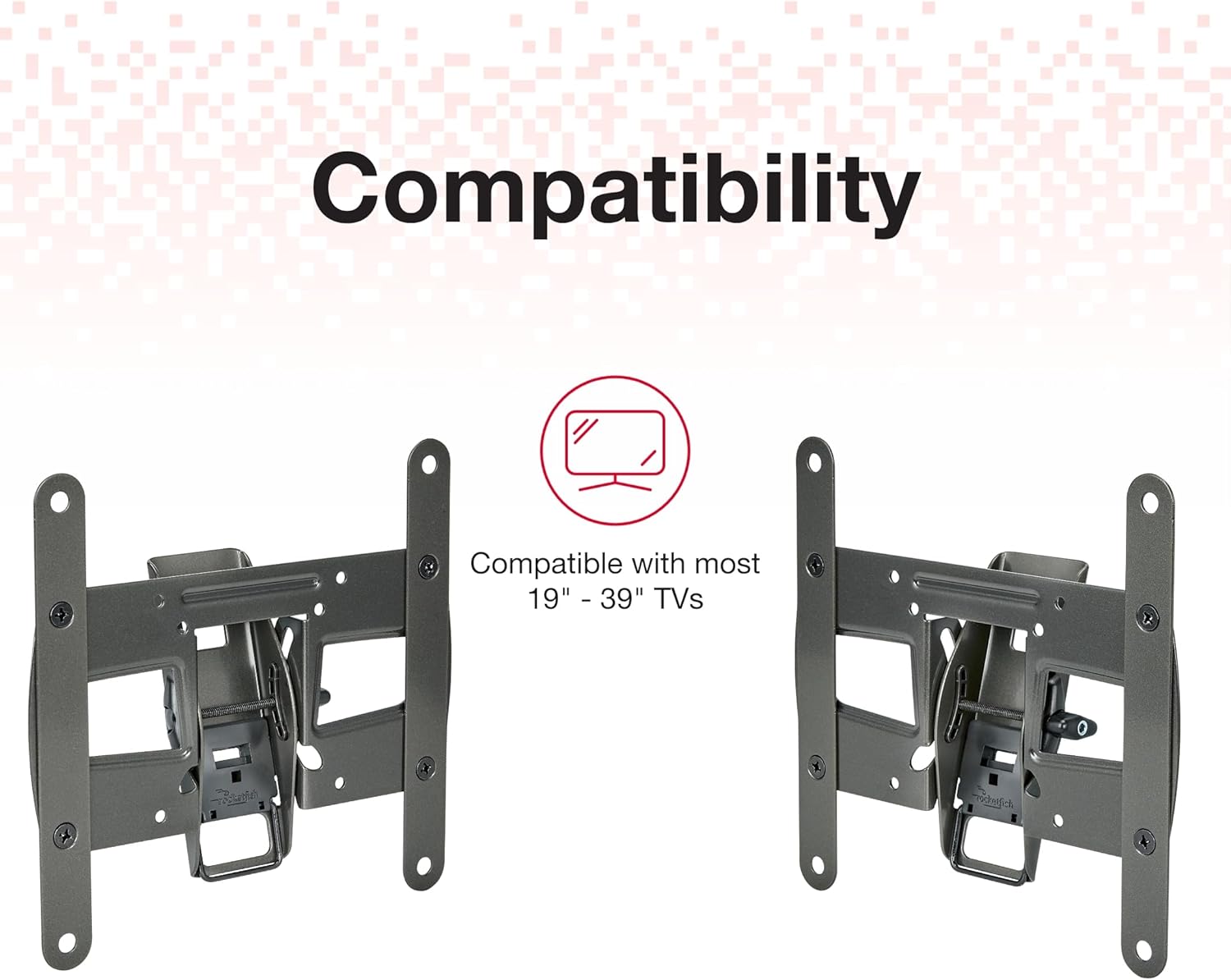 Rocketfish - Tilting TV Wall Mount for Most 19 to 39 TVs - Black