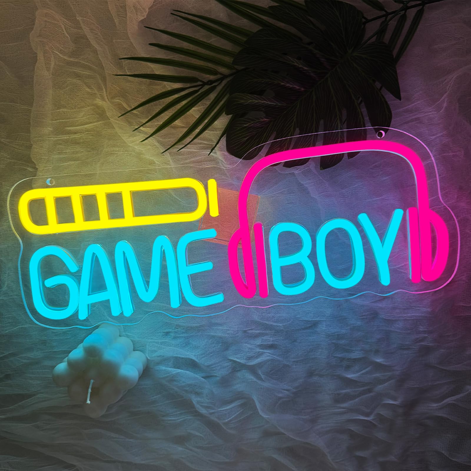 Game BOY Neon Sign Light LED Light Gamer for Wall USB Dimmable Neon Sign for Gaming Room Pub Man Cave Home Hotel Pub Party Decoration — image 1