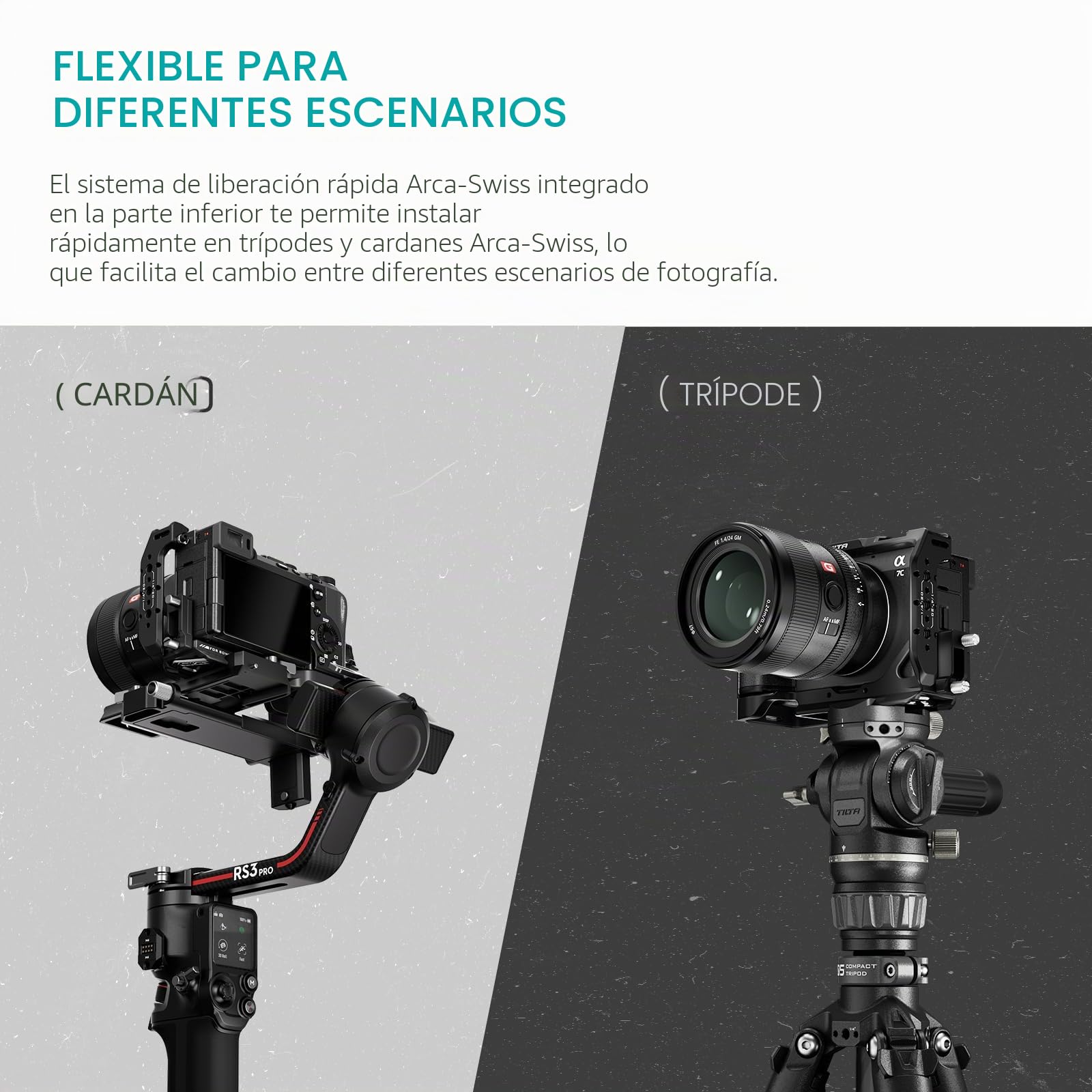 Tilta a7c II / R Jaula, media jaula de cámara compatible con Sony a7C II