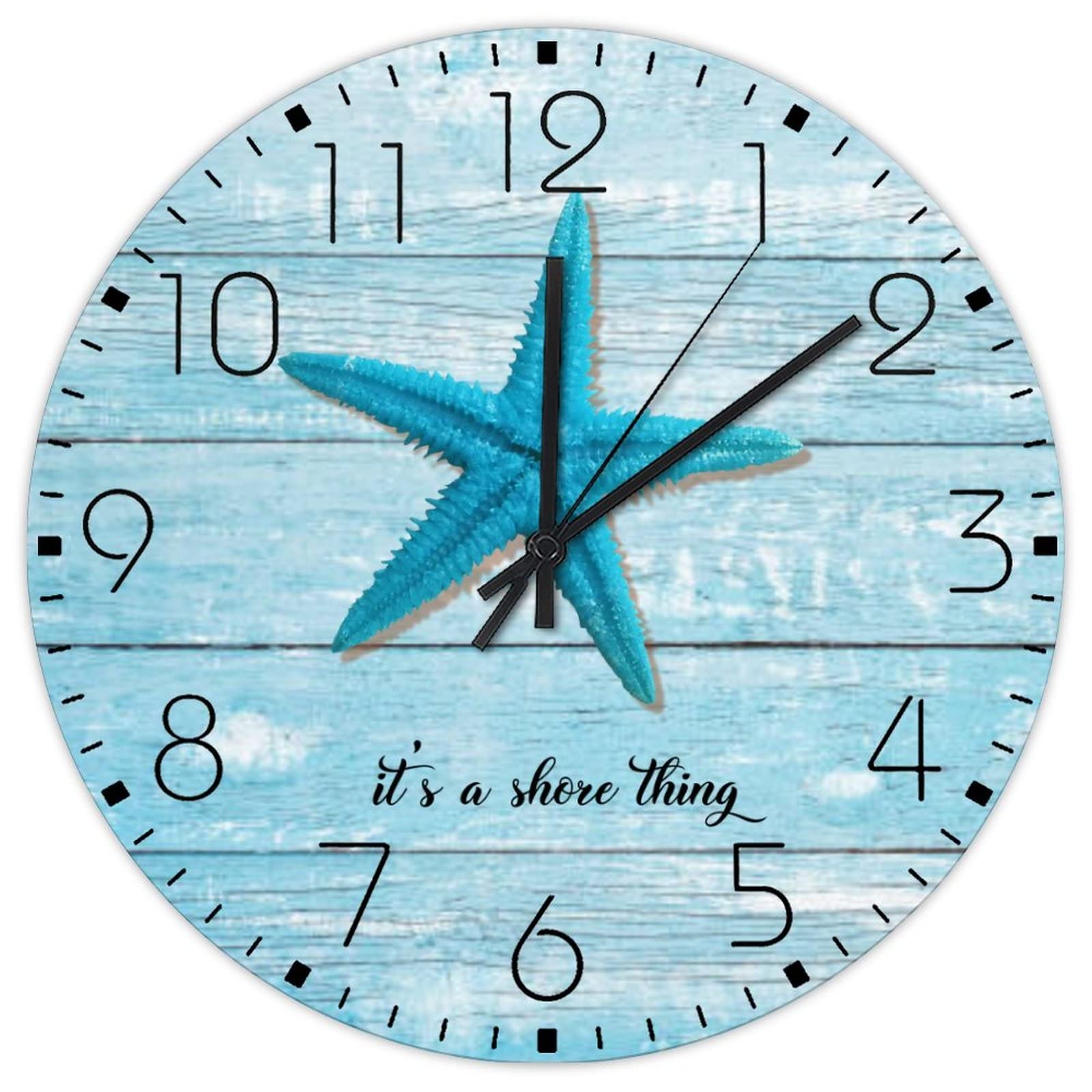 Horloge murale en bois silencieuse pour chambre et bureau
