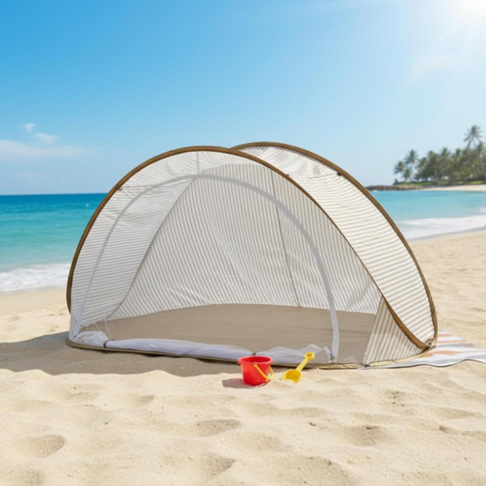 Tenda da Spiaggia per Bambini con Protezione Solare Portatile Leggera | Solare da Campeggio per Famiglia Bambini Viaggi Campeggio Outdoor Picnic Giardino Sport Cane
