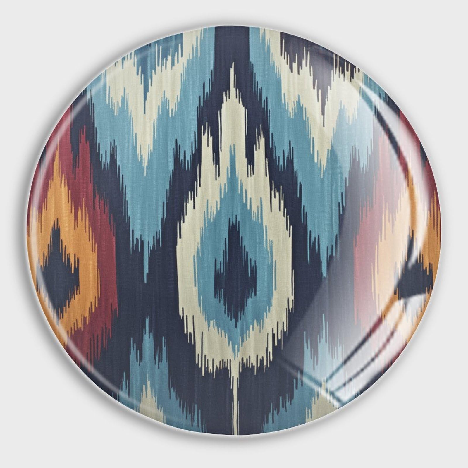 Imanes fuertes de vidrio azul índigo Ikat que no se caen de la pizarra blanca ni rayan 4 uds