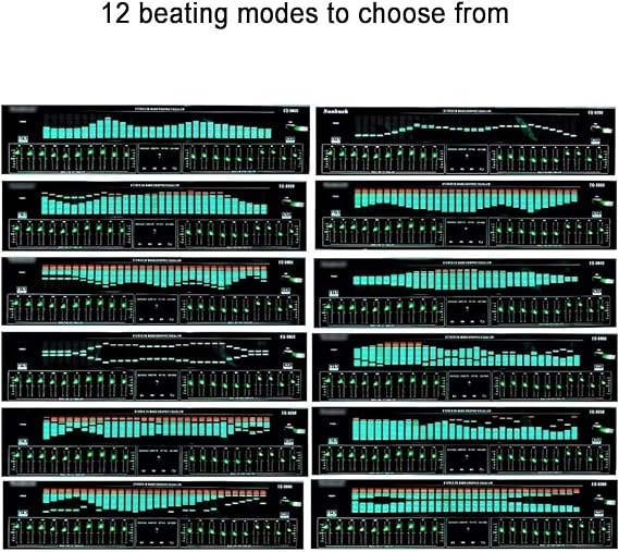 Professional EQ Equalizer, 31 Band Dynamic Spectrum Digital Audio Processor with Remote Control & Audio Cable, Support Bluetooth Function, Stereo Graphics Equalizer for Home, Studio