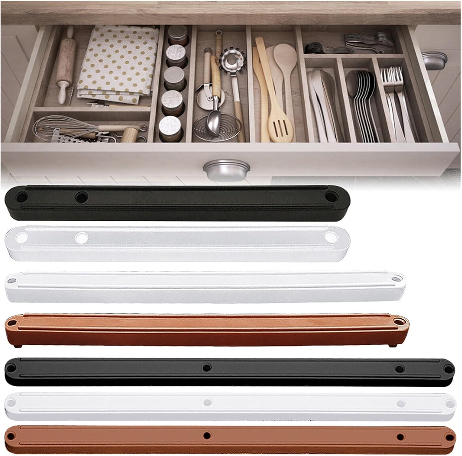 10PCS Plastic Drawer Track Two Bottom Support Wardrobe Guide Rail Slide Channel Keyboard Accessories(Brown 298mm)