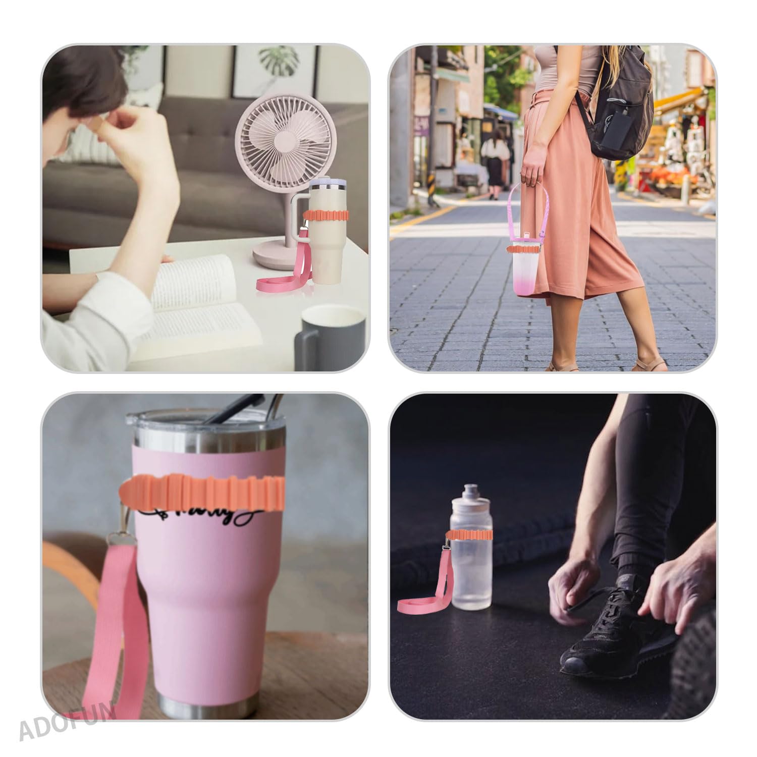 Amazon｜[ADOFUN] タンブラーホルダー 持ち歩き タンブラー