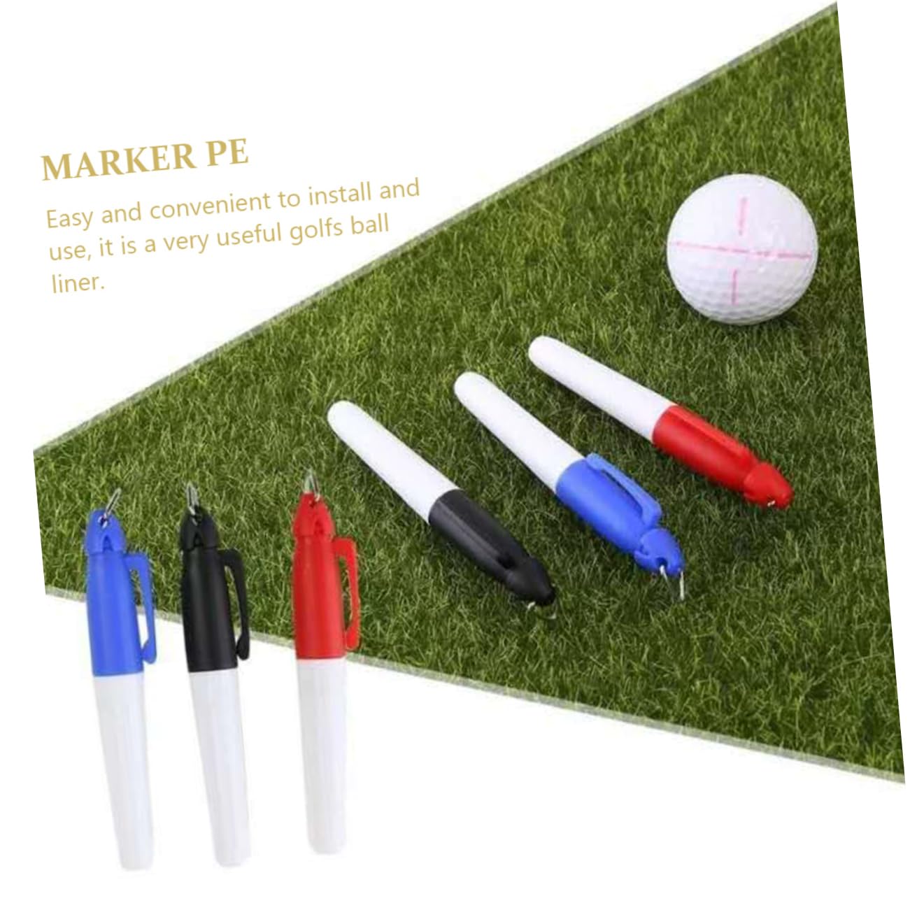 TOYANDONA Zeilenzeichnung Set Linienmarkierung Markierungsgolf Golfmarker Strichzeichnungsmarker Werkzeug Golflinie Schublade Golfmarkierungsstift Golfzubehör Abs Zufällige Farbe