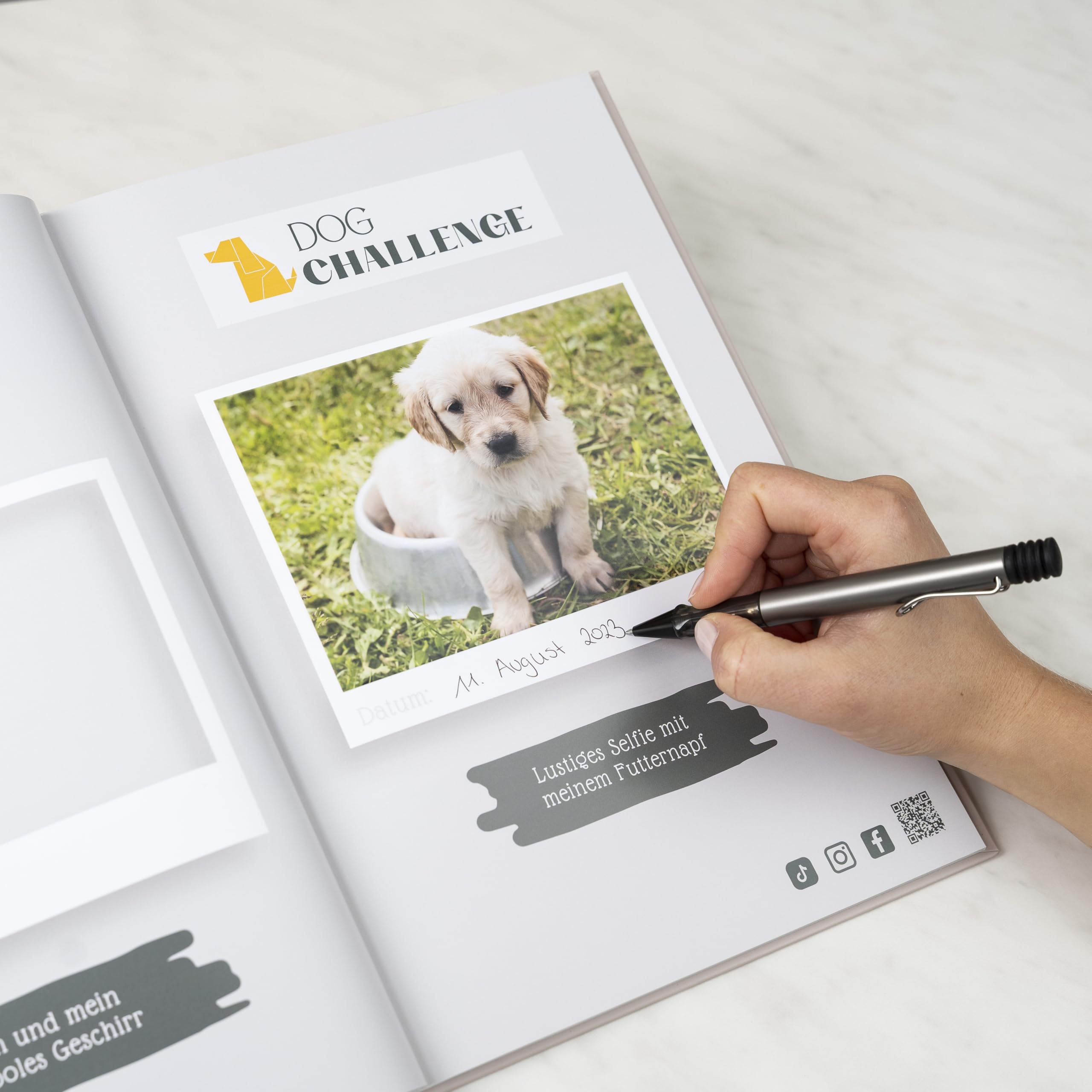 Puppy Memories | Challenge Buch für Welpenerlebnisse | Album voller Erinnerungen für Hundebesitzer | Persönliches Geschenk für Hundehalter | Erinnerungsbuch für Hundeliebhaber
