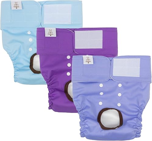 Miniatura 2 de CuteBone - Pañales lavables para perras, para perrita en celo, paquete de 3, D11L