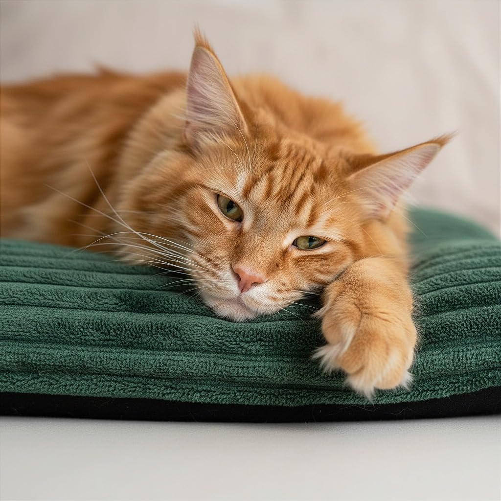 PRASKA Alfombra para gatos, para perros grandes y pequeños, rectangular, 60 x 40 cm, cama para gatos hechos a mano, de alta calidad, cojín para gatos, gris claro, cama para gatos