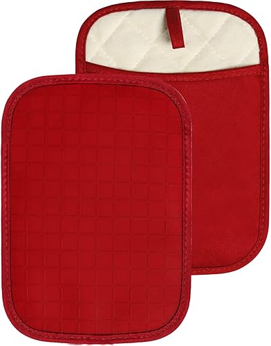 HOMWE Soportes de silicona para ollas de cocina, juego de 2 salvamanteles, resistentes al vapor y al calor, almohadillas calientes para manos y