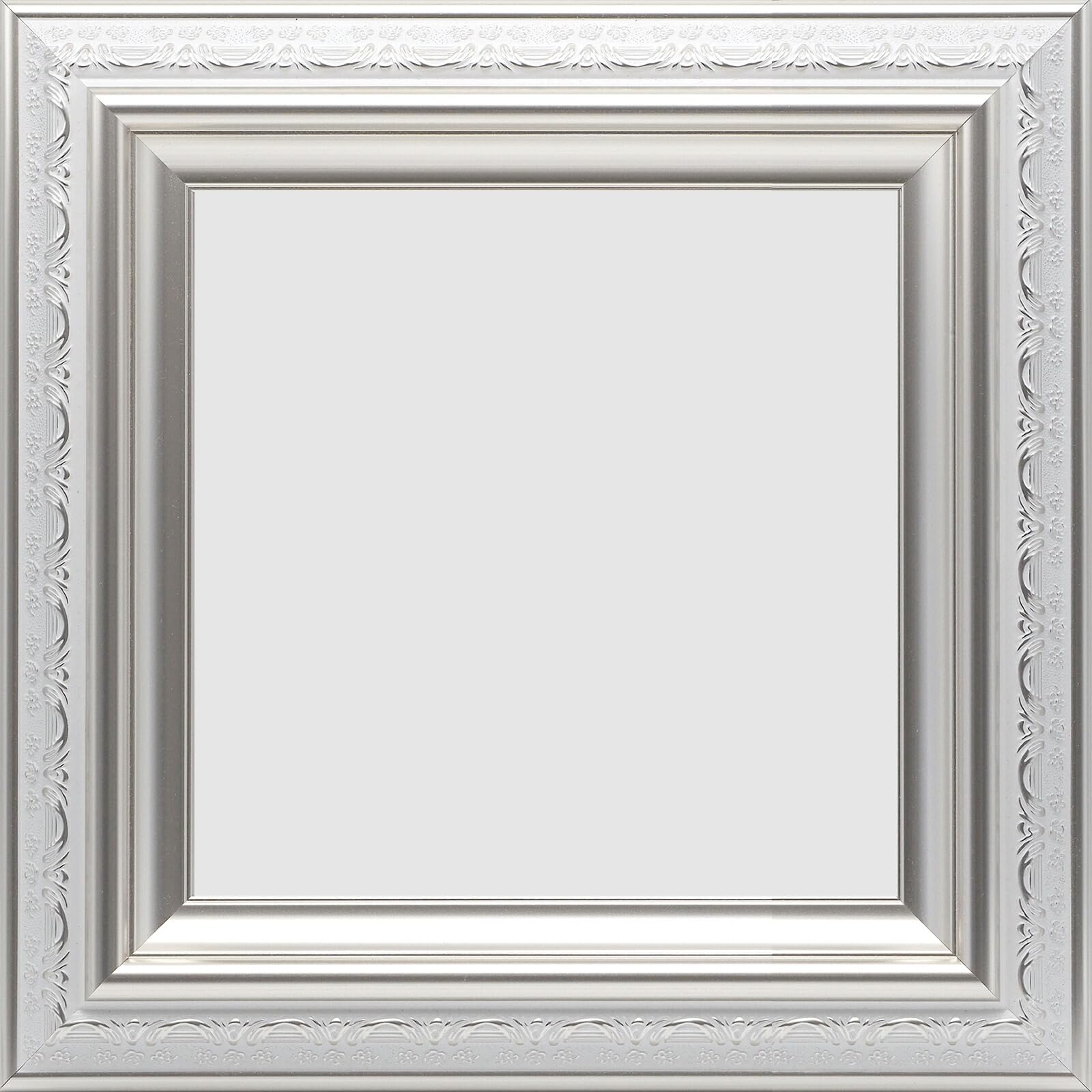 Amazon.co.jp: 正方形額縁 9586/ホワイトシルバー 650角(650×650mm
