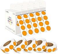 Vista 95 de PARLAIM 6 Rolls 6000PCS 3/4" Round Circle Color-Code Dot Stickers, 6 Color Style Colorful Coding Label Sticker for Home Office Classroom