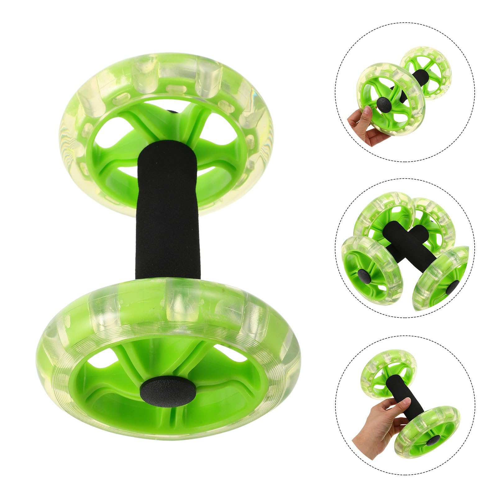 Toyvian Rueda de Ejercicio Material Pp para Entrenamiento de Núcleo con Doble Rueda y Agarre Sincronizado para Mejorar el Equilibrio y Esponja Suave en Casa