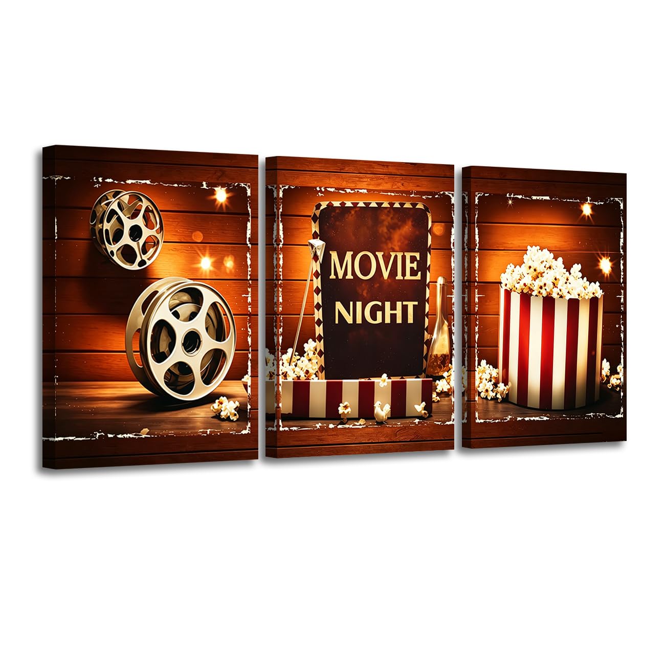 CXHOSTENT Kino Schild Leinwand Wandbild Heimkino Raum Deko