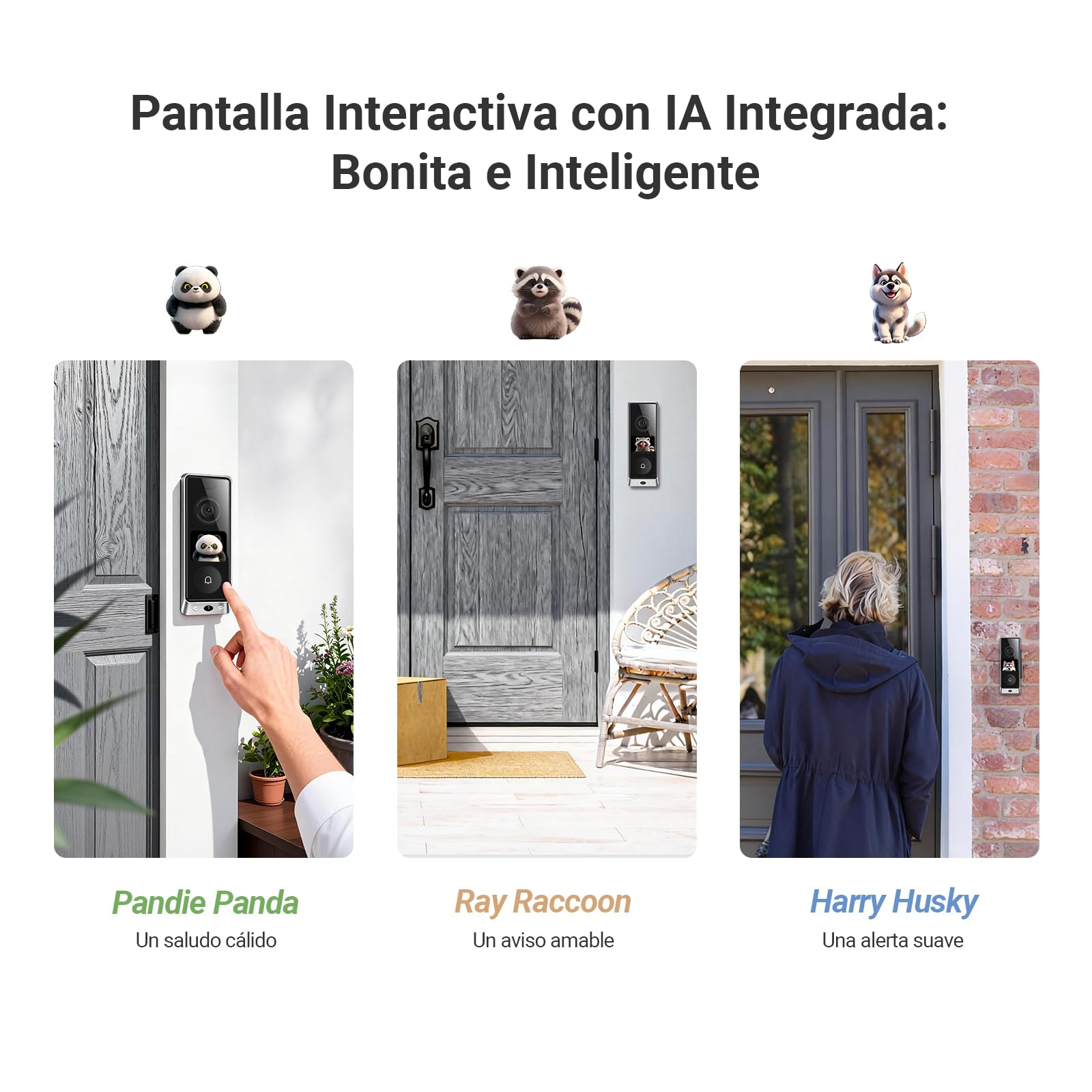 EZVIZ 6MP+2MP EP8 Ultra Timbre Inalámbrico Exterior Impermeable con Chime | Pantalla Interactiva con Videollamada, Detecta Persona/Paquete, Pre-Roll, 2 Baterías Recargables, 32GB eMMc Interno, Wi-Fi 6
