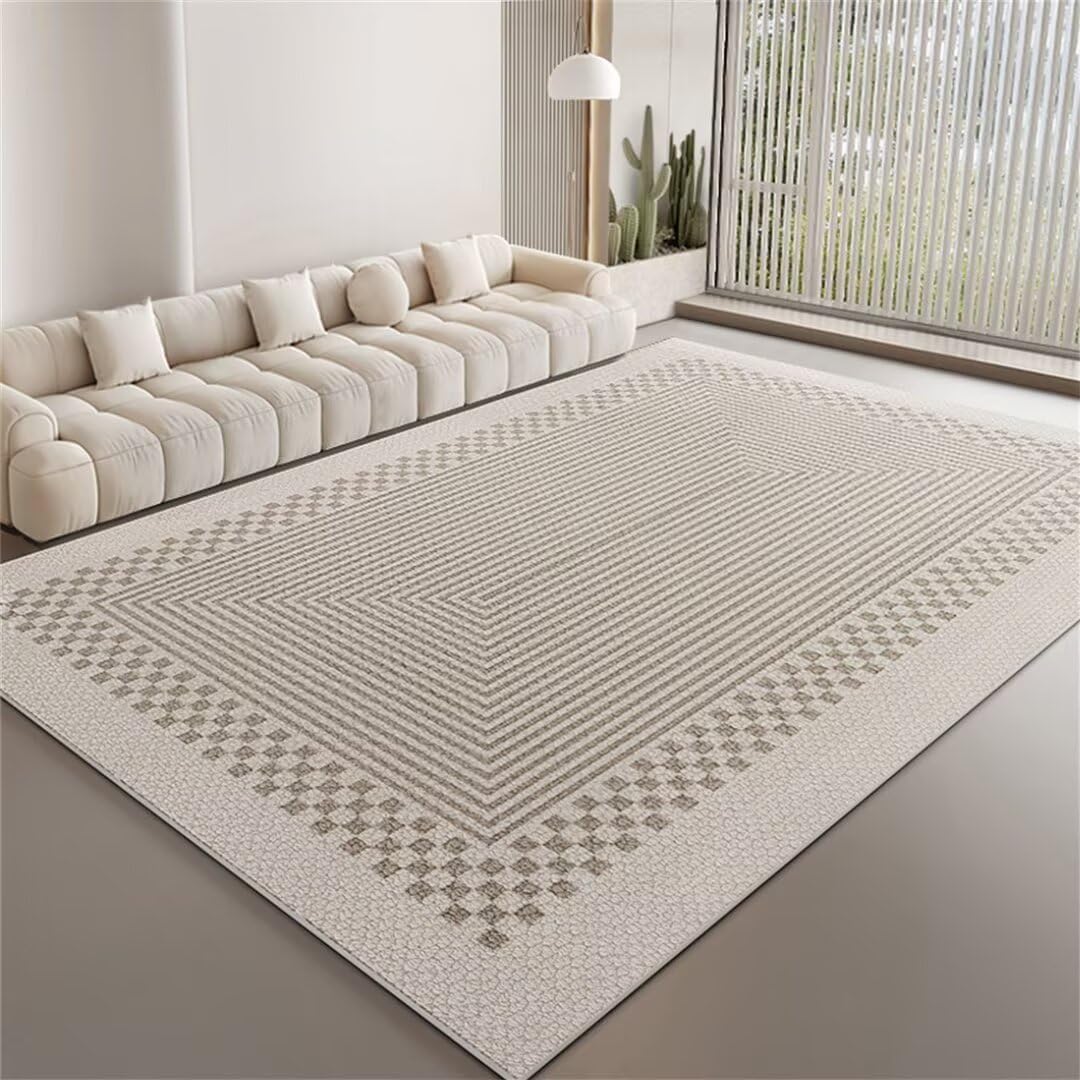 Moquette salon gris au design simple et rectangulaire 90x160