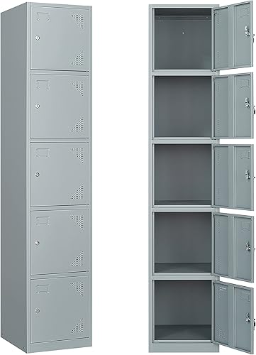 Miniatura 1 de Yizosh Armario de metal para gimnasio, escuela, oficina, armarios de almacenamiento de metal de 71 pulgadas para empleados, armarios de acero para