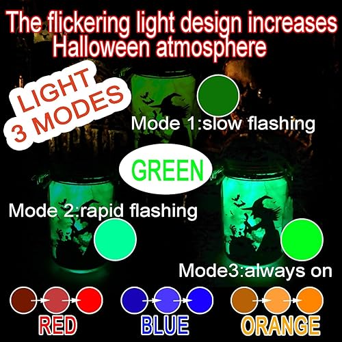 Miniatura 5 de Paquete de 4 faroles de bricolaje de Halloween para manualidades, suministros de decoración de regalos, manualidades de Halloween para niños de 4 a