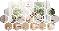 Vista 1 de BetterJonny - 24 calcomanías de pared de espejo hexagonal, autoadhesivas, para bricolaje, espejo, espejos acrílicos, para decoración del hogar, sala