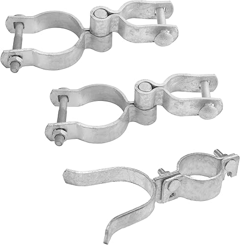 1-3/8" x 2-3/8" Chain Link Gate Hinge Kit,Galvanized Steel Fence Gate Hinge, 2-3/8 "Male Gate Post Hinges(2 Pcs), 1-3/8" Female Gate Frame Hinges(2