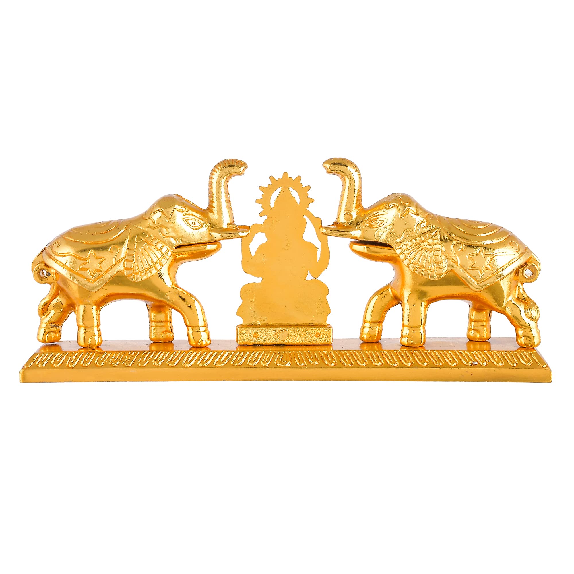 Great Art Maa Laxmi with Elephants Chopda for Roli-Chandan, Chawal-Akshat Kumkum Box for Diwali God Pooja Purpose Showpiece,(17 X 7 X 5 cm) 2