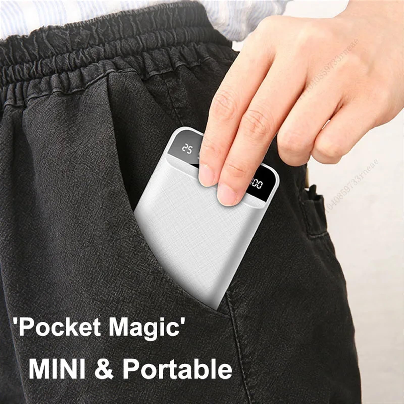 Power Bank 30000 MAh Dwukierunkowe Szybkie Ładowanie PowerBank Cyfrowy Wyświetlacz Przenośna Zewnętrzna Ładowarka Do Baterii Kompatybilna Z IPhonem (Size : Black)