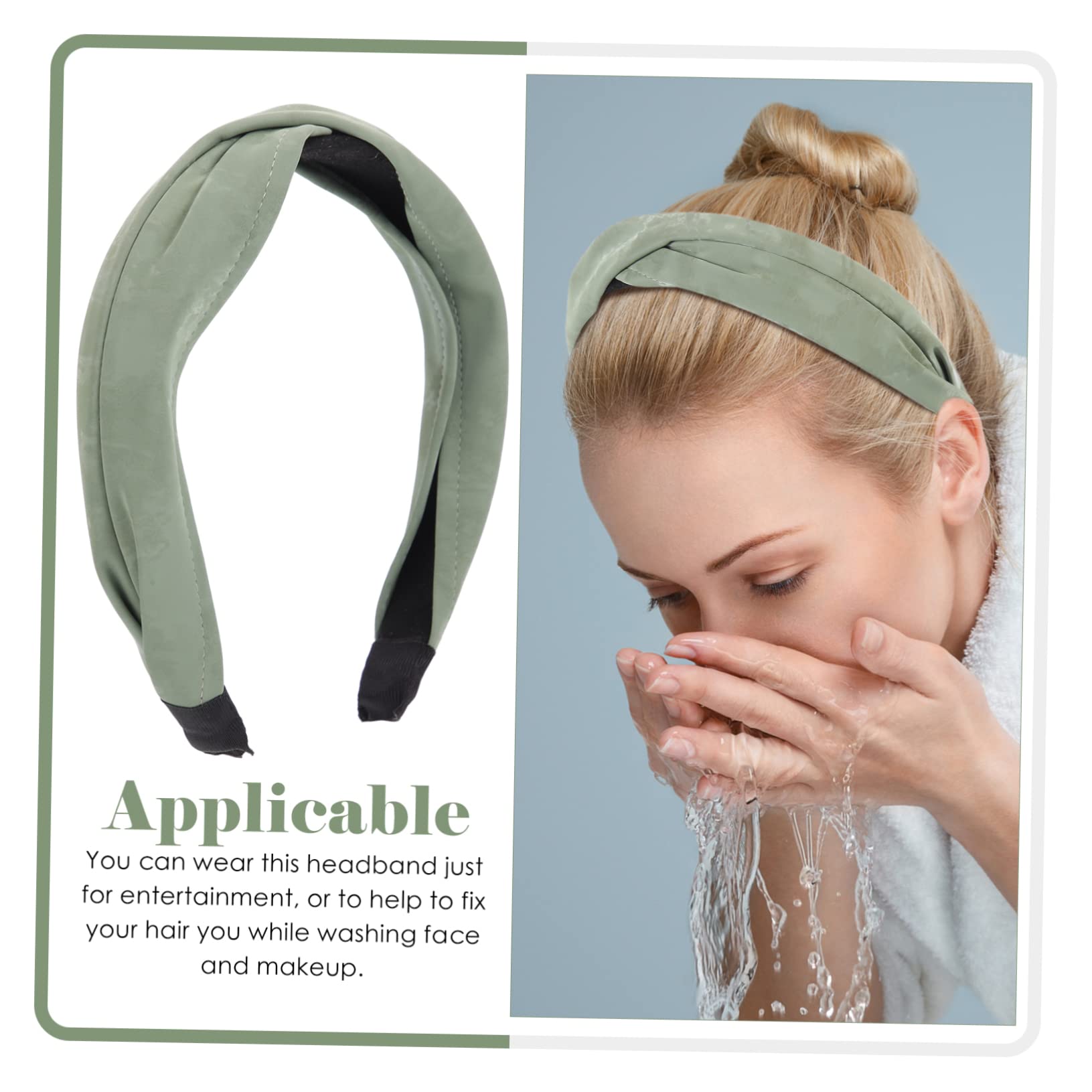 Beaupretty 4pièces Bandeau Large Non- Pu Pour Accessoire De Cheveux Élégant Pour Et Usage