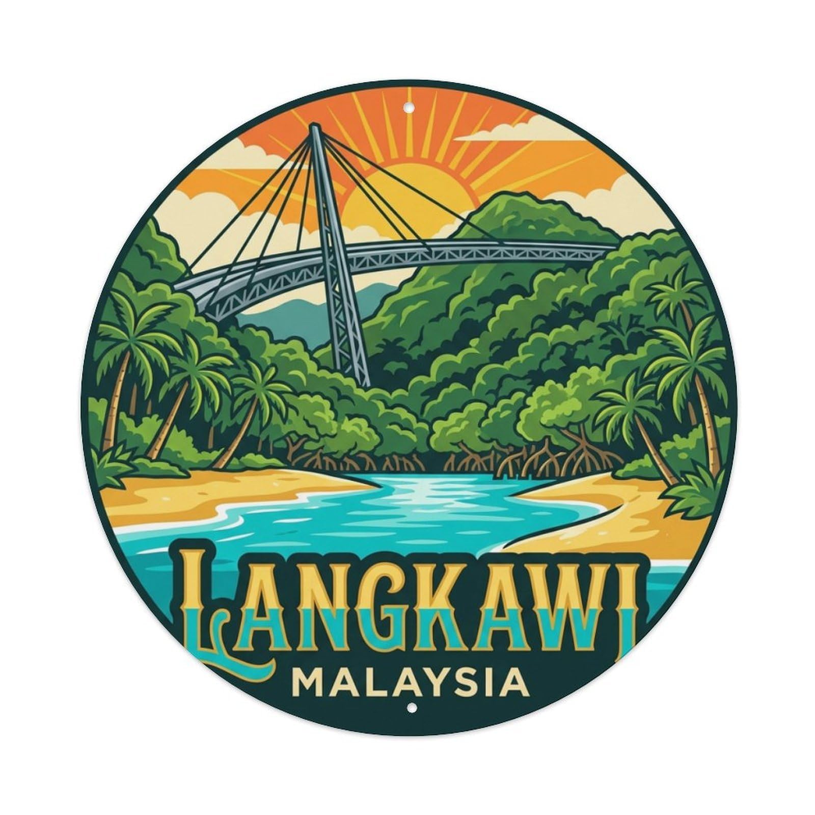 Malaysia Retro Travel Langkawi Metal Tin Sign