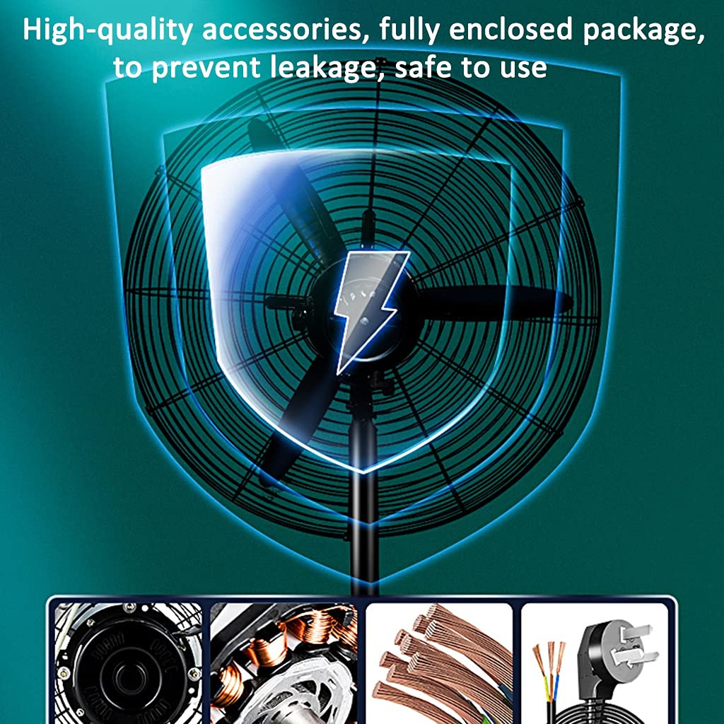 Ventilador Oscilante Industrial De Alta Velocidad, Ventilador De Refrigeración Comercial De 3 Velocidades para Uso En Exteriores En Talleres Y Fábricas.