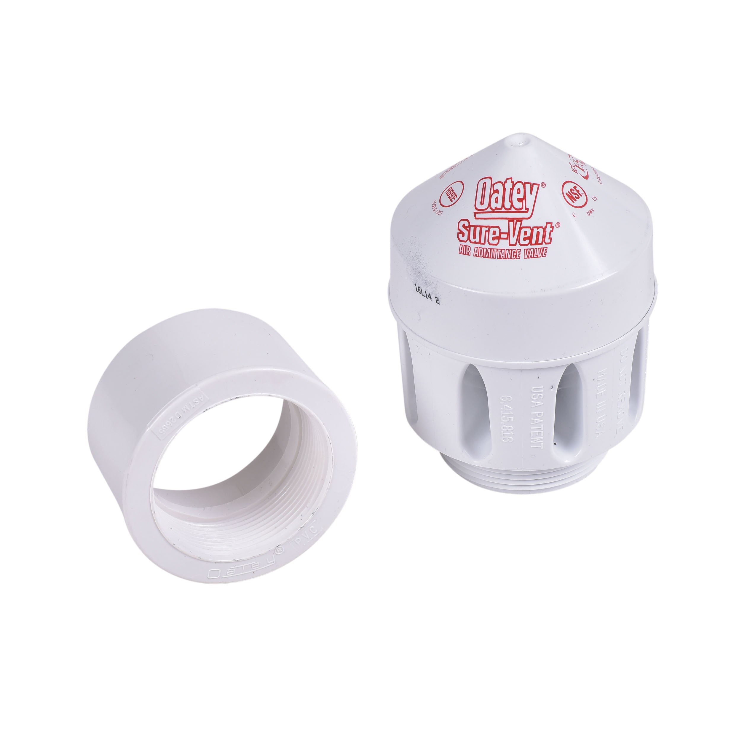 Oatey 39220 160 DFU Sure-Vent SCH. 40 PVC Adapter AAV, 2
