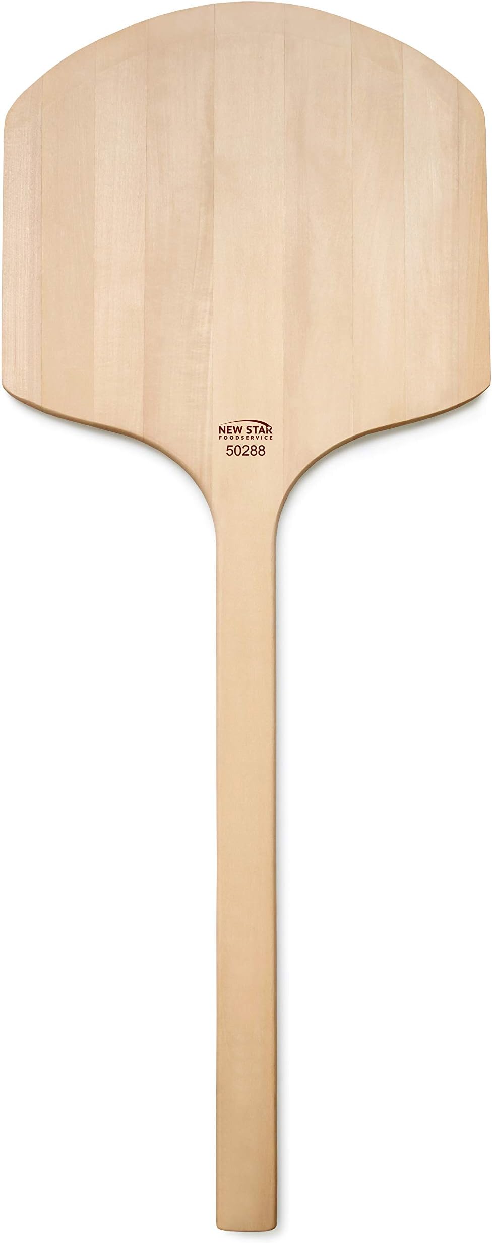 50288 Restaurant-Grade Wooden Pizza Peel, 14" L x 14" W Plate, with 22" L Wooden Handle, 36" Overall Length