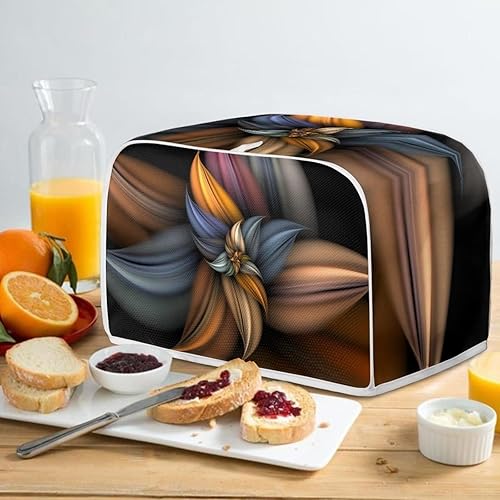 Miniatura 5 de FOR U DESIGNS Funda para tostadora floral retro de 4 rebanadas, apta para la mayoría de cubiertas de electrodomésticos de cocina estándar, duradera,