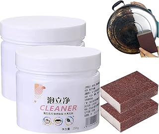 Foam Rust Remover Kitchen All-Purpose Cleaning Powder, Kitchenware Cleaning Agent, Multi-Purpose Foam Cleaner Rust Remover, Kitchen Clean All Purpose Cleaning Foam, Soak to Clean Greasy Dirt (2Pcs)