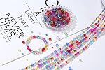 XIANNVXI Assorted Glass Beads 800Pcs Mixed Colorful Beads With Box for Bracelets, Crafts, DIY Necklace, Earring (4mm/6mm/8mm)
