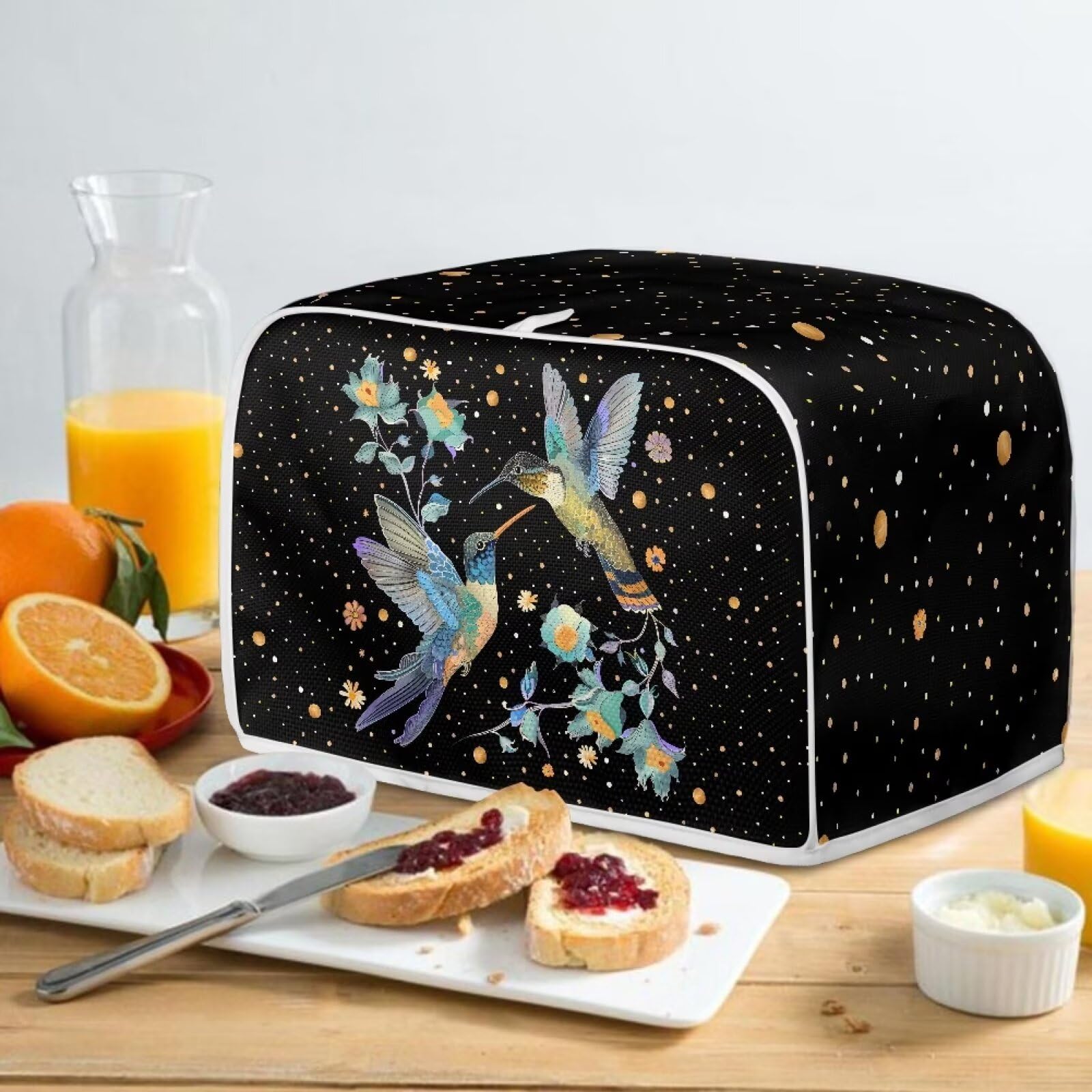 Annejudy Floral Lemon Toaster Cover – Dustproof Appliance Cover For 2 Or 4 Slice Toasters