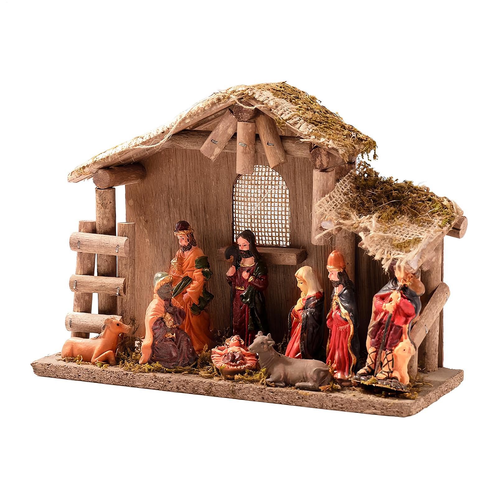 Zestaw figurek - dekoracja tematyczna na małą skalę, religijny miniaturowy
