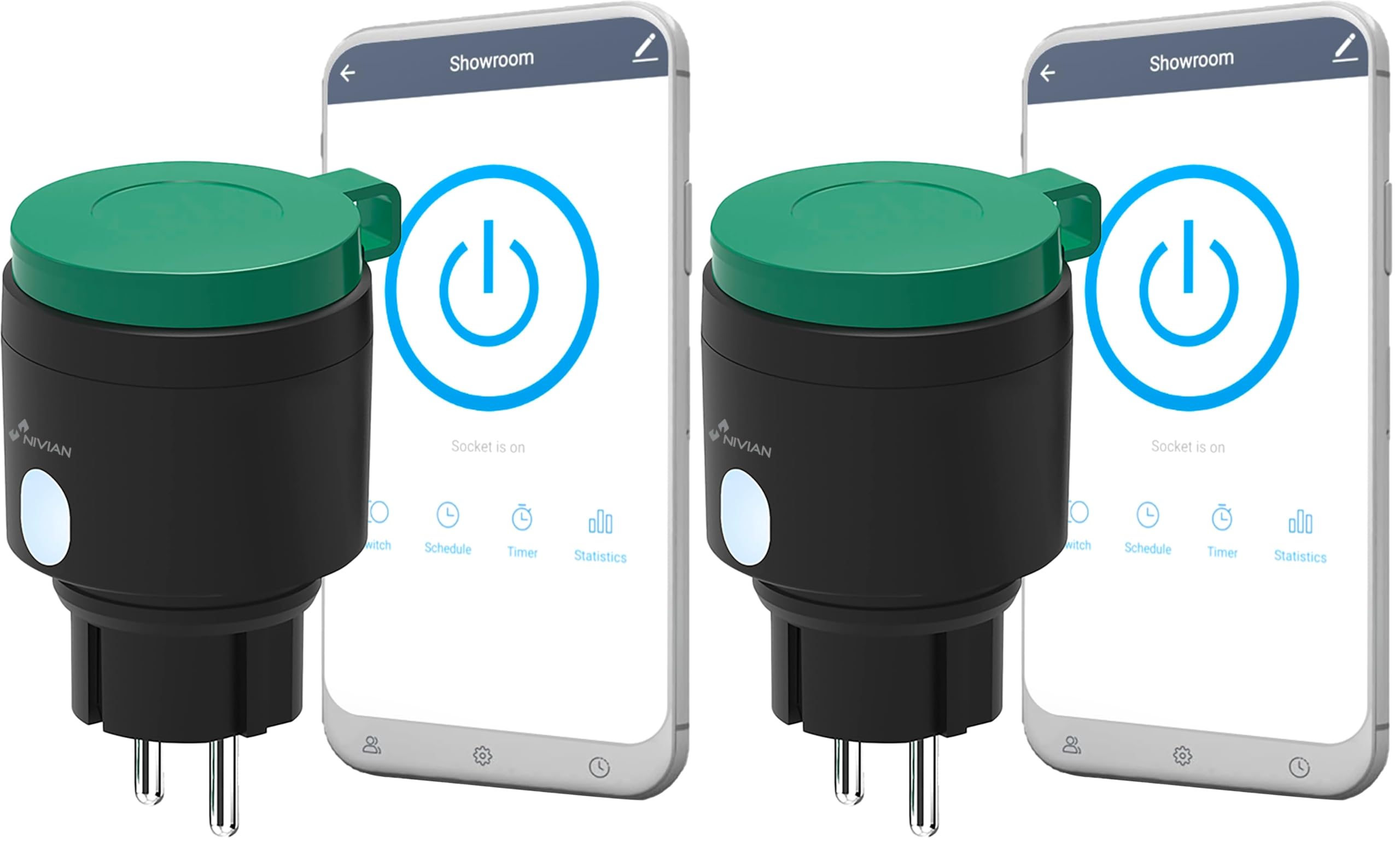 Enchufe inteligente exterior WiFi programable compatible con Google y Alexa 2