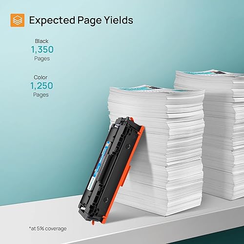 Miniatura 4 de KEENKLE Compatible Laserjet Toner Catridge de repuesto para HP 206A (con chip) (negro, cian, magenta y amarillo, 4 unidades)