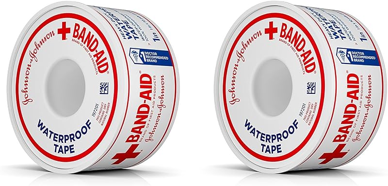 Brand of First Aid Products 100% Waterproof Self-Adhesive Medical Tape Roll to Secure Bandages, Durable First Aid Wound Care Bandaging Tape, 1 Inch by 10 Yards (Pack of 2)